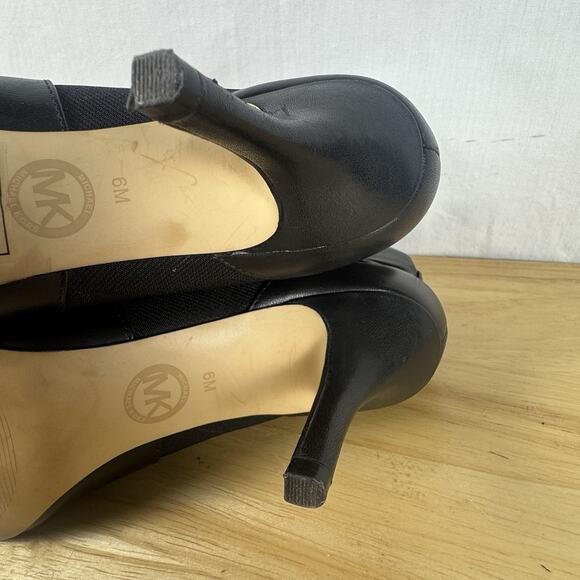 Michael Kors The Jet Set 6 Women's 6M Black Heeled Pull On Ankle Boots - Picture 12 of 13